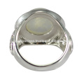 Designer Rainbow Moonstone Gemstone 925 Sterling Silver Ring